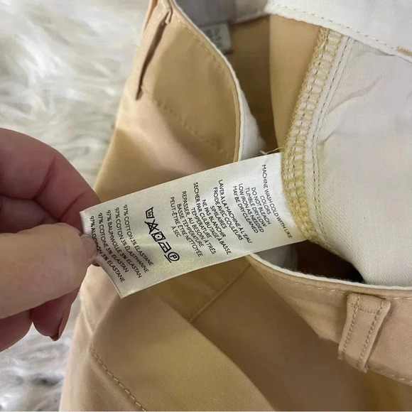 Maeve Curved Cropped Chino Pants Anthropologie Size 8 - Picture 6 of 9